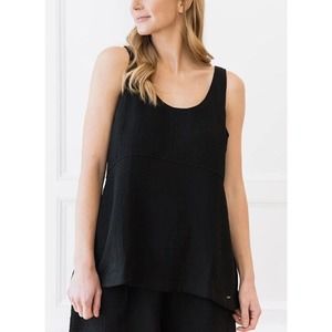 New Cozy Earth Women’s Boardwalk Breeze Tank Black Cotton/Modal Lounge Top Small